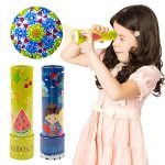 D-FantiX Classic Tin Kaleidoscope for Kids, 2 Pack Retro Toys Educational Toys with Metal Body, Christmas Party Favors Bag Filler Christmas Stocking Stuffers Kids