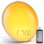 Dekala Sunrise Alarm Clock, Smart Wake Up Light, APP Control, Sunrise Sunset Simulation, Sleep Sound Machine, Dual Alarms, FM Radio, Natural Sounds, for Heavy Sleepers Adults Kids, Ideal Gift