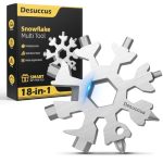 Desuccus 18-in-1 Snowflake Multi Tool, Stainless Steel Snowflake Bottle Opener/Flat Phillips Screwdriver Kit/Wrench, Stocking Stuffers for Men(Standard-Stainless Steel)