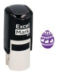 Easter Rubber Stamp - Easter Egg Stamp - Purple Ink