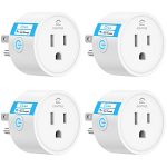 EIGHTREE Smart Plug, Alexa Smart Plugs That Work with Alexa and Google Home, Compatible with SmartThings, Smart Outlet with WiFi Remote Control and Timer Function, 2.4GHz Wi-Fi Only, 4Packs