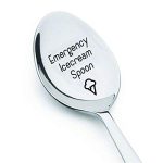 Emergency Ice Cream Spoon-Personalised Engraved Spoon-Gift-Present-Quirky Gift-Christmas Gift Idea