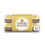 Ferrero Rocher, 16 Count, Premium Gourmet Milk Chocolate Hazelnut, Luxury Chocolate Holiday Gift, Individually Wrapped, 7 Oz