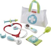 Fisher-Price Preschool Pretend Play Medical Kit 7-Piece Doctor Bag Dress Up Toys for Kids Ages 3+ Years