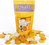 Foiled Again! Chocolate Pirate Coins - 80 Large Doubloons - Belgian Milk Chocolate - Assorted Designs - Gold, Silver & Bronze Foils - Party Favors - Talk Like a Pirate Day Booty