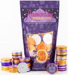 Foiled Again! Chocolate Ramadan Coins - Belgian Milk Chocolate - Elegant Ramadan Designs - Gold Foil - Sealed, Resealable Bag - 1 Pound