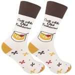 FUNATIC Call Me Old Fashioned Whiskey Novelty Crew Sock for Adult Men and Women | Sophisticated Gentleman Gift Idea with Saying | Best Whisky Glass Art Apparel | Classy Drinker Holiday Party Accessory