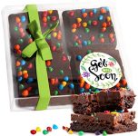 Get Well Soon Gift Basket Chocolate Brownies Box For Kids and Adults After Surgery Care Package Feel Better Sick Prime Delivery | Nut Free