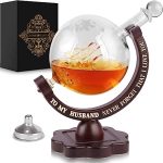 Gifts for Husband Him - Husband Gifts, Anniversary Unique Gifts for Him Husband - 850ML Whiskey Globe Decanter, Husband Birthday Gift Ideas - Gifts for Husband from Wife, Husband Present