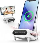 Gifts for Men,Birthday Gifts for Women,15W Fast Qi Wireless Charger Stand with Amplifying Sound Design, Unique Gifts for Him Her Dad Husband Boyfriend(No AC Adapter)