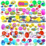 Giraffe - Premium Prefilled Eggs for Kids - Fun Filled Bulk Pack Includes Slap Bracelets, Sticky Hands, Stickers, Light Up Rings for Your Easter Egg Hunt (100-Pack)