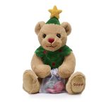 Godiva Chocolatier 2023 Limited Edition Plush Teddy Bear with 6 Gourmet Christmas Milk and Dark Chocolate Belgian Heritage Holiday Gift Bag Chocolates, Assorted Holiday Gifting, 1.1 Ounces