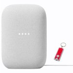 Google Audio Bluetooth Speaker with Keychain LED - Wireless Music Streaming - Chalk