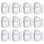 Hiistar Wireless Entry Home Door Window Burglar Alarm, Security Alarm System Magnetic Sensor (Home Alarm 12 pcs)