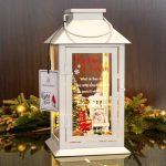 HN HAIINAA Christmas in Heaven Memorial Lantern with Small Photo Frame Christmas Ornaments Set Memorial Gift for Loss of Loved One Father Mother in Loving Memory Gifts