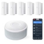 Home Zone Security Smart Wireless Door, Window Sensor and Security Siren Alarm Kit - DIY APP Controlled Security Kit with No Subscription Needed, Batteries Included (5-Pack)