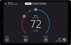 Lennox S40 (22V24) Smart Thermostat, Touchscreen, WiFi, Communicating System Control, Programmable, High Efficiency, Geo-Fencing, Remote Access, Wi-Fi and Alexa Enabled, Easy Installation