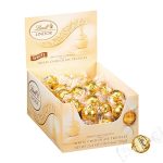 Lindt LINDOR White Chocolate Candy Truffles with Smooth, Melting Truffle Center, Chocolate for Holidays, 25.4 oz., 60 Count