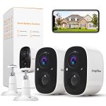 LongPlus Outdoor Security Camera, Battery Powered for Home Security, Wireless WiFi Camera with AI Detection, Color Night Vision,Spotlight,2 Way Audio,Only2.4Ghz, 2 Pack