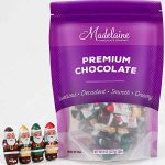 Madelaine Solid Premium Dark Chocolate Mini Santa - Wrapped In Italian Holiday Foil - For Candy Jars & Christmas Stockings - Contains Half Pound