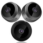 MDGLSYEE 2023MDGLSYEE Wireless Security Camera Mini Outdoor/Indoor with Audio,Hidden Camera,Home Surveillance Camera, 1080P IP HD Build-in Battery 350mah，Infrared Night Vision Dome Camera(Pack-3)