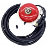 Milton’s Bells Red Original Driveway Bell Kit with 50' Signal Hose for Drive-Thru, Residential, or Industrial Driveway Alarms