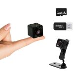 Mini Spy Camera Hidden Camera No WiFi Needed, 1080P Full HD Nanny Cam Hidden Camera, Mini Camera Spy, Night Vision, Motion Detection, Snapshot, Small Camera for Home, Car, Bike, 32GB TF Card (Black)