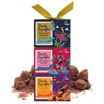 Monty Bojangles Vegan Tower | 3 Gift Boxes - Caramel Haze, Cocoa Berry Blush, Nib Nights | Cocoa Dusted Chocolate Truffles, 10.5oz (3 x 3.5oz Gift Pack)