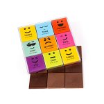 Moodibars by Astor Chocolate, Gourmet Chocolate Tiles Sampler, 18 count Variety Pack, Assorted Flavors Premium Milk & Dark Emoji Chocolates Gift Set, Perfect For Gifting, Finest Assortment Bundle, Emoji themed gifts