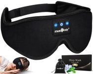 MUSICOZY Sleep Headphones Bluetooth 5.2 Headband Sleeping Headphones Sleep Eye Mask, Wireless Music Earbuds Earphones for Side Sleepers Men Women Air Travel Cool Tech Gadgets Unique Gifts