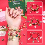 Niskite Christmas Bracelet Making Kit: Charm DIY Xmas Jewelry Making Kit Crafts - Popular 2023 Christmas Stocking Stuffers Gifts for Girls Age 4 5 6 7 8 9 10 Year Old