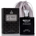 NovoGlow Great Avenues for Men - 100ml Eau De Parfum Spray for Men - Long Lasting Woody Fruity & Smoky Fragrance Smell Fresh All Day Long Includes Carrying Pouch Gift for Men for All OccasionsMen for All Occasions