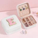 Parima Christmas Gifts List 2023 Ideas - Personalized Initial Travel Jewelry Case, 4 5 6 7 8 9 10 11 12 Year Old Girl Birthday Gifts Christmas Gifts for Daughter Granddaughter Sister Teen Girl Gifts