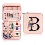 Parima Travel Gifts for Girls Fashion, Travel Jewelry Case for Girls Jewelry Box | Teen Girl Gifts for Teenage Girls Ideas | Birthday Gifts for Girls Friends | Letter B Jewelry Box - Travel Essentials