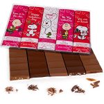 Peanuts Chocolate Love Chocolate Variety Gift Pack, Snoopy Gourmet Bar Snack Set, Charlie Brown Gifts for Kids, 1.75oz 5-Bar Rich Belgian Chocolate Valentine’s Day Box Set, Valentine Gift Shopping, Prime Holiday Delivery