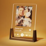 Personalized Night Light with Spotify Acrylic Plaque, Customized Gifts with Photos for Boyfriend Girlfriend, Anniversary Memorial Gifts for Couples Him Her, Custom Christmas Birthday Gifts, 5X7 OR 6X8