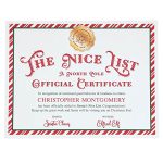 Personalized Santa Nice List Certificate