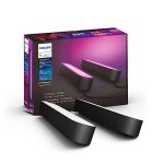 Philips Hue Smart Play Light Bar Base Kit, Black - White & Color Ambiance LED Color-Changing Light - 2 Pack - Requires Bridge - Control with App - Works with Alexa, Google Assistant and Apple HomeKit