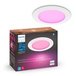 Philips Hue Smart Slim 6 Inch LED Downlight - White and Color Ambiance Color-Changing Light - 1 Pack - 1200LM - Indoor - Control with Hue App - Works with Alexa, Google Assistant and Apple Homekit