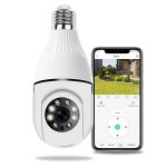 Qilmy Pan Tilt Security Camera, Full-HD 1080P Wireless Wi-Fi IP Camera, Home Surveillance CCTV Cameras with Motion Detection Alarm/Night Vision/Remote Viewing (Ful HD 1080P)