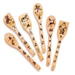 Riveira 6-Piece Wooden Spoons For Cooking & Serving - Christmas Gifts for Women who have everything - Christmas Kitchen Utensils - Christmas Gift for Mom - Christmas Cooking Utensils