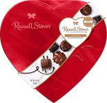 RUSSELL STOVER Valentine's Day Rose Gold Heart Assorted Milk & Dark Chocolate Gift Box, 10 oz. (≈ 17 pieces)