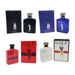 Set of 4 Golf Series Colognes - Black, Blue, Red & Club, Fragrance for Men by Secret Plus, 100 ml / Eau De Parfum Natural Spary Vaporizateur