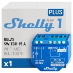 Shelly Plus 1 UL | WiFi & Bluetooth Smart Relay Switch| Home Automation| Compatible with Alexa & Google Home | iOS Android App| No Hub Required| Wireless Switch| DIY Remote Control Garage Door