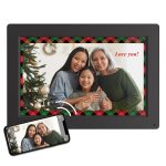 Simply Smart Home PhotoShare 10" Smart Digital Picture Frame in Jet Black, Send Pics from Phone to Frames, 8 GB, Holds 5,000+ Photos, HD Touchscreen, Easy Setup, No Fees