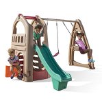 Step2 Naturally Playful Playhouse Climber & Swing Set Extension for Kids, Outdoor Playset, Slide, Swing, Ages 3 – 8 Years Old