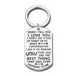 TI-EDC Valentines Day Gift Keychain for Husband Wife Boyfriend Girlfriend BFF for Anniversary Wedding Birthday Christmas Couple keychain for Him Her Stocking Stuffer Gift