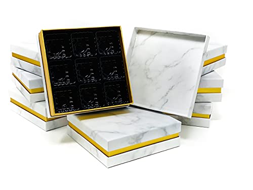 empty chocolate boxes with inserts