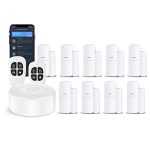 tolviviov Home Alarm System(2nd Gen), 12 Pieces Smart Home Alarm Security System DIY No Monthly Fee, Phone Alert, Alarm Siren, Door/Window Sensors, Remotes, Work with Alexa, for House Apartment Office