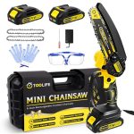 TOOLIFE Mini Chainsaw Cordless 6 Inch, Christmas Gifts for Men, Handheld Electric Chain Saw for Trees Trimming Cutting, Stocking Stuffers for Him Husband Dad Man,Anniversary Birthday ldea,Cool Gadget